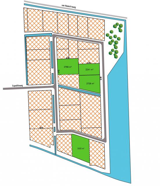 Overzichtstekening Veesteeg Oost